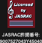 Licensed by JASRAC / JASRAC許諾番号：9007527043Y45040