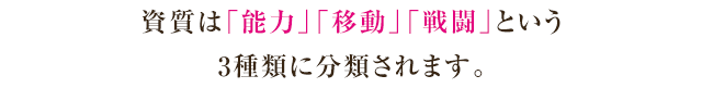 資質の種類の説明