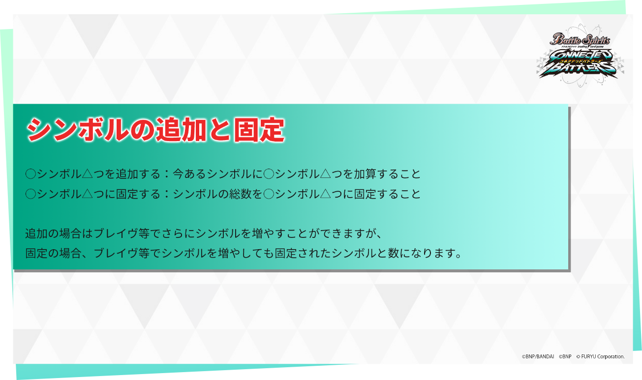 シンボルの追加と固定