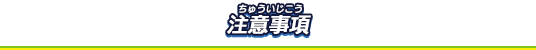 注意事項
