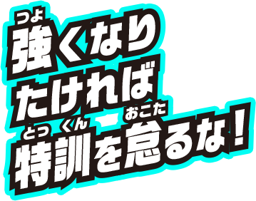 強くなりたければ特訓を怠るな!