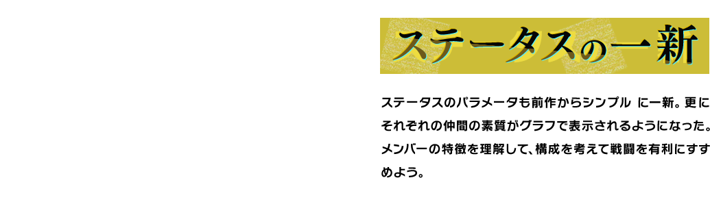 ステータスの一新