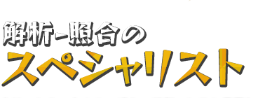 解析-照合のスペシャリスト