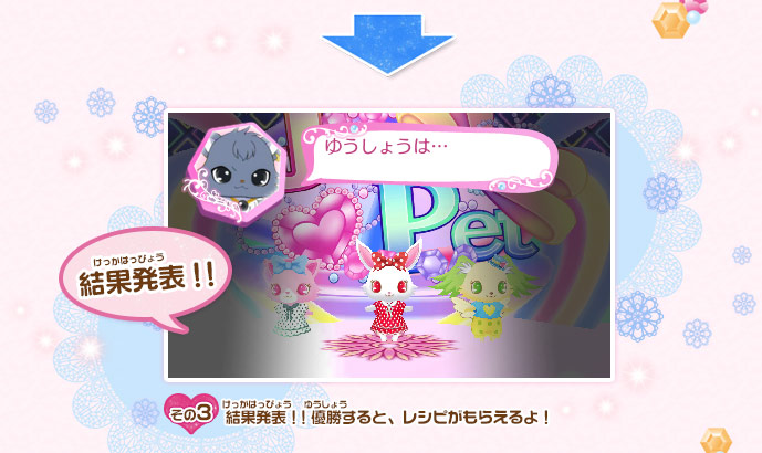 結果発表！　その3/結果発表！！優勝すると、レシピがもらえるよ！