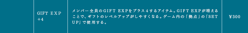 GIFT ＥＸＰ＋4